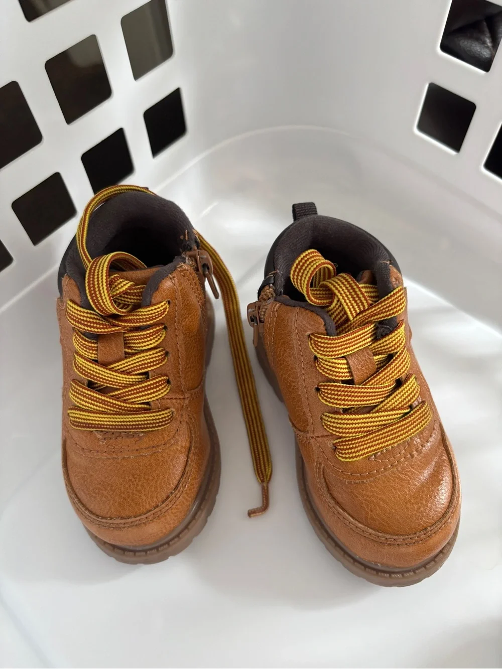 Baby size 4 Brown Carter’s Leather-Style Lace-Up Boots